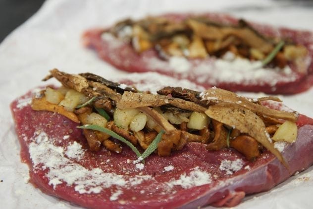 filet de canard farci cuit à basse température