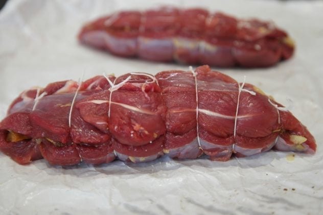 filet de canard farci cuit à basse température