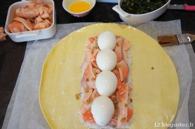 koulibiac moelleux au saumon et citron confit