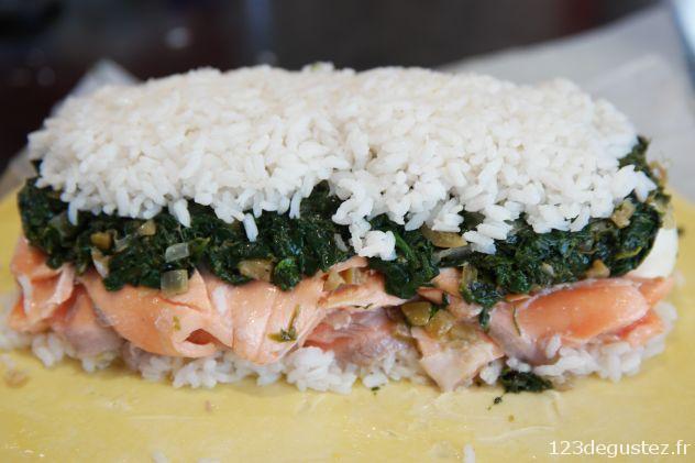 koulibiac moelleux au saumon et citron confit