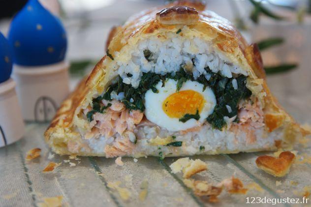 koulibiac moelleux au saumon et citron confit