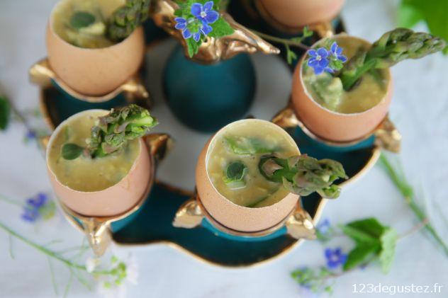 oeufs brouillés crémeux aux asperges
