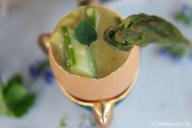 oeufs brouillés crémeux aux asperges