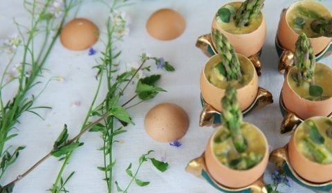 eufs brouillés crémeux aux asperges
