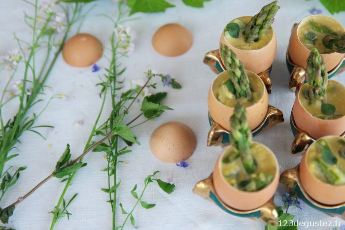 eufs brouillés crémeux aux asperges