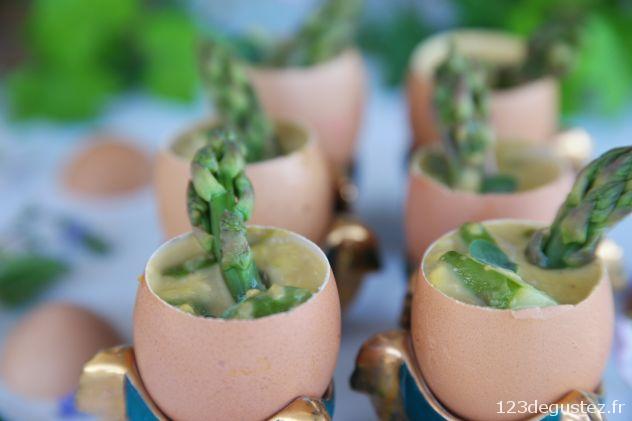 eufs brouillés crémeux aux asperges