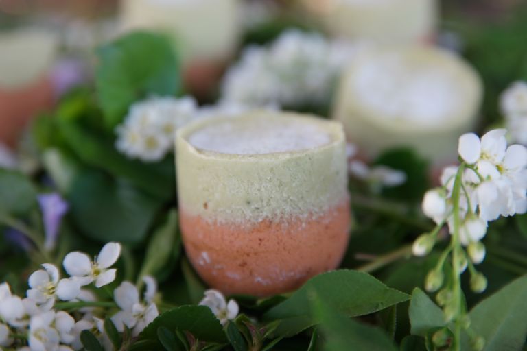 oeuf de pâques glacé au thé matcha