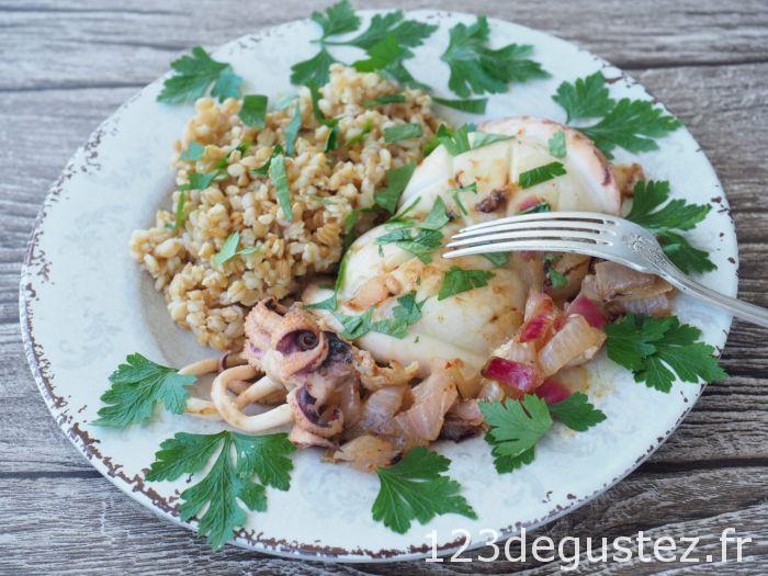 seiches à la plancha