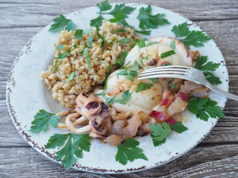 seiches à la plancha