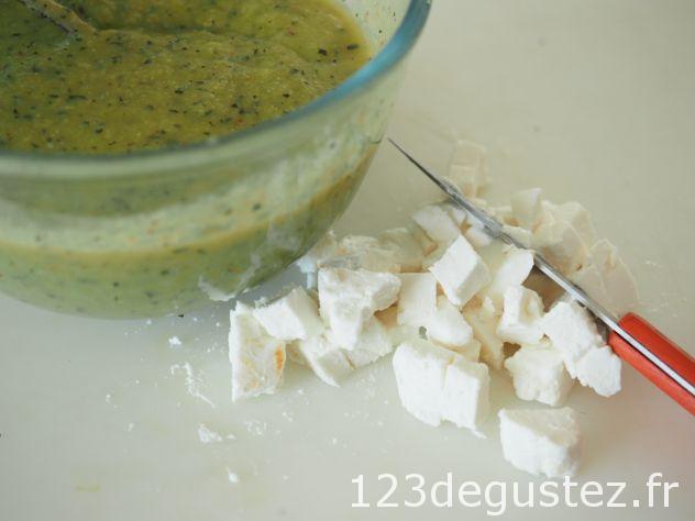 soupe légère courgettes-menthe