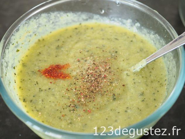 soupe légère courgettes menthe