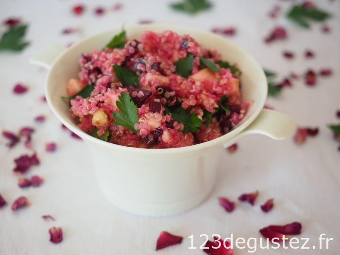 salade de quinoa à la betterave pour Octobre rose