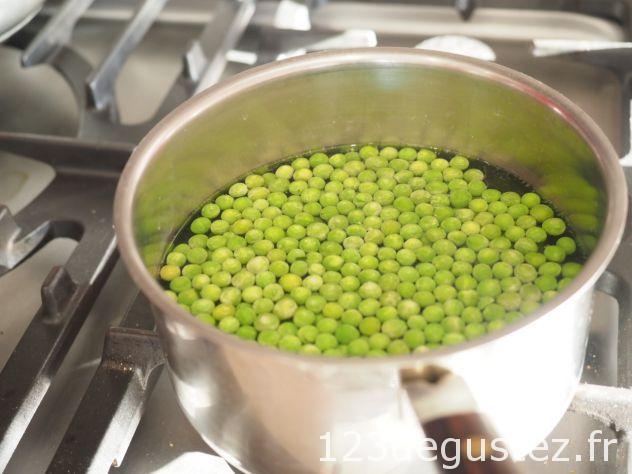 Huitres chaudes aux petits pois