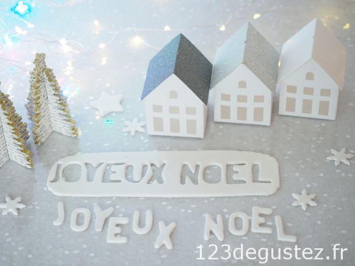 décor Noël facile en pâte à sucre
