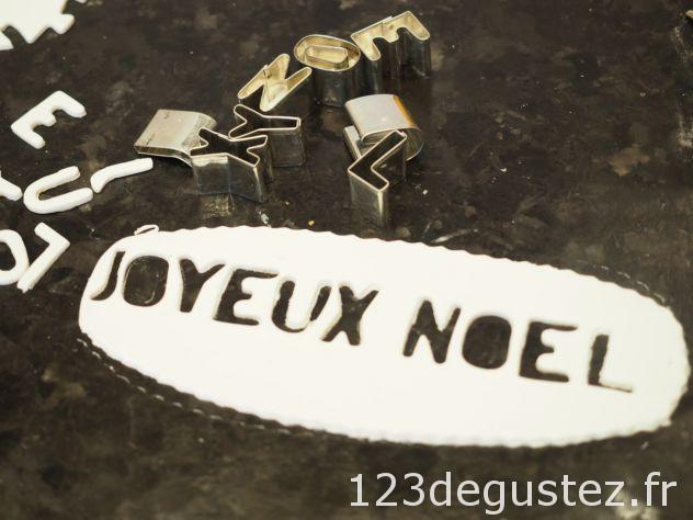 décor Noël facile en pâte à sucre