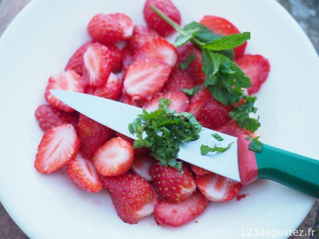 salade de fraises express