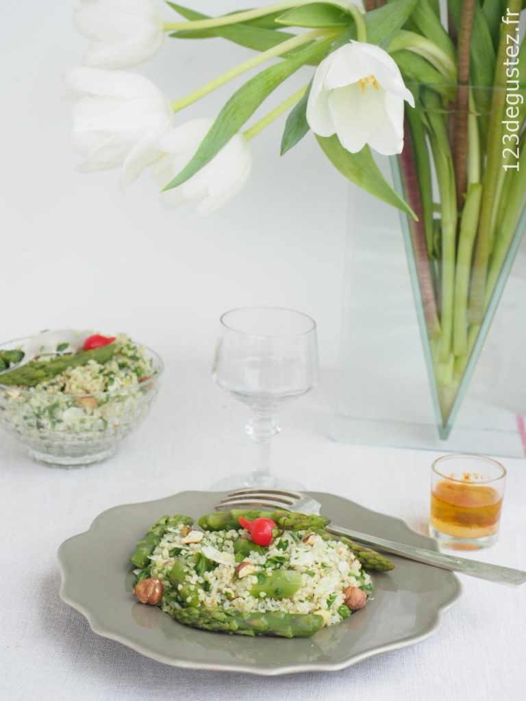 salade de quinoa aux asperges et parmesan