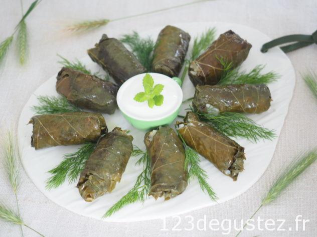 feuilles de vigne farcies - dolmadakia