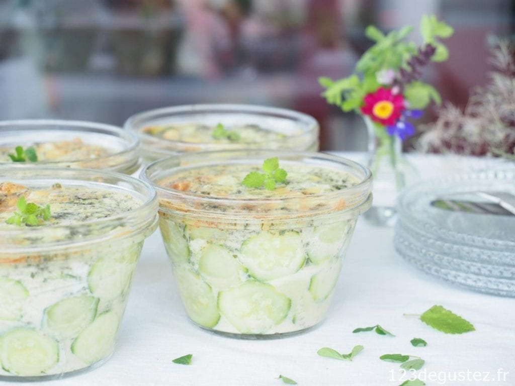 flan de courgette aux herbes