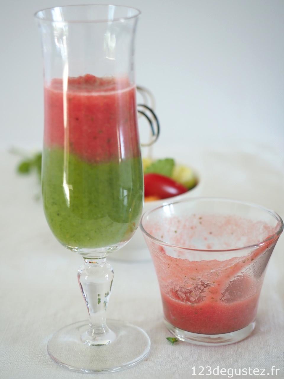 soupe froide tricolore