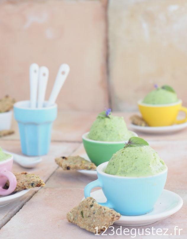 glace salée basilic