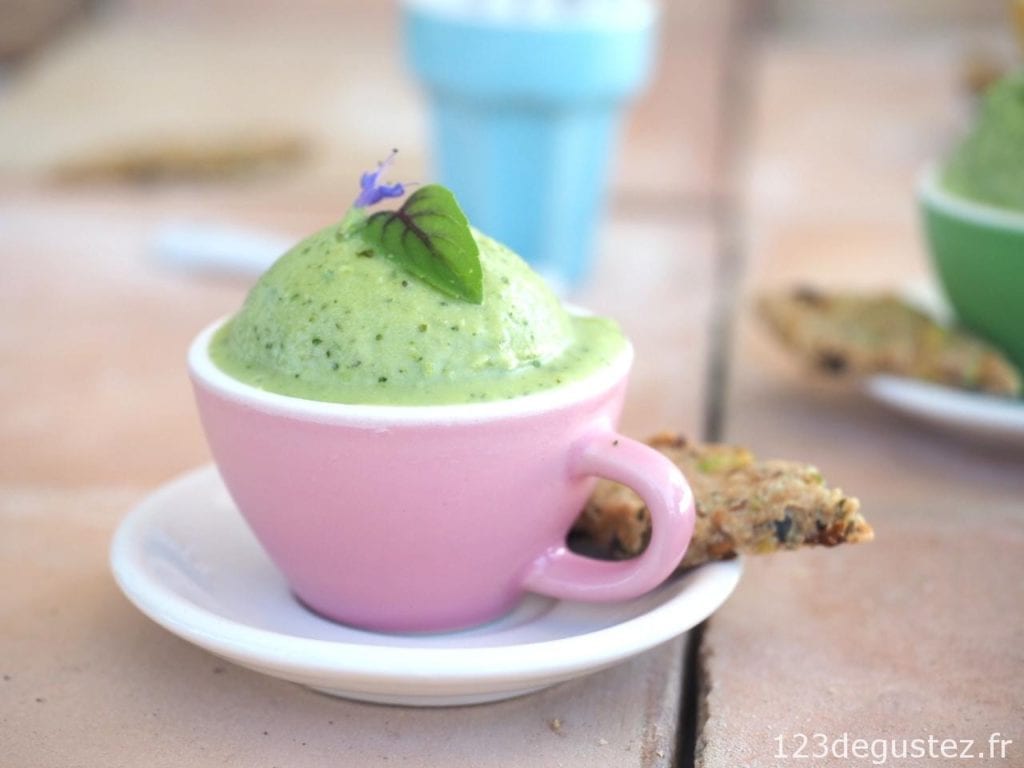 glace salée basilic