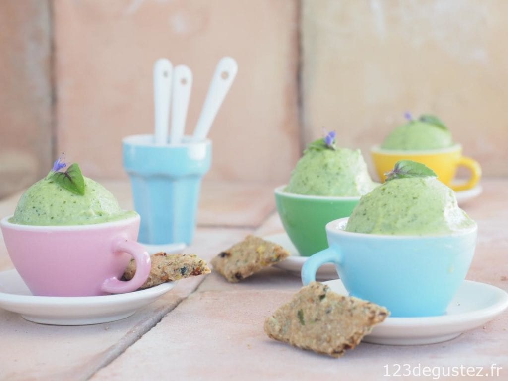 glace salée basilic