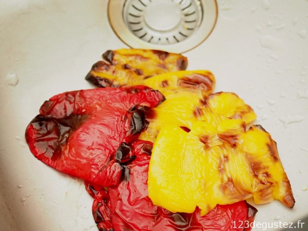 salade de poivrons jaunes marinés