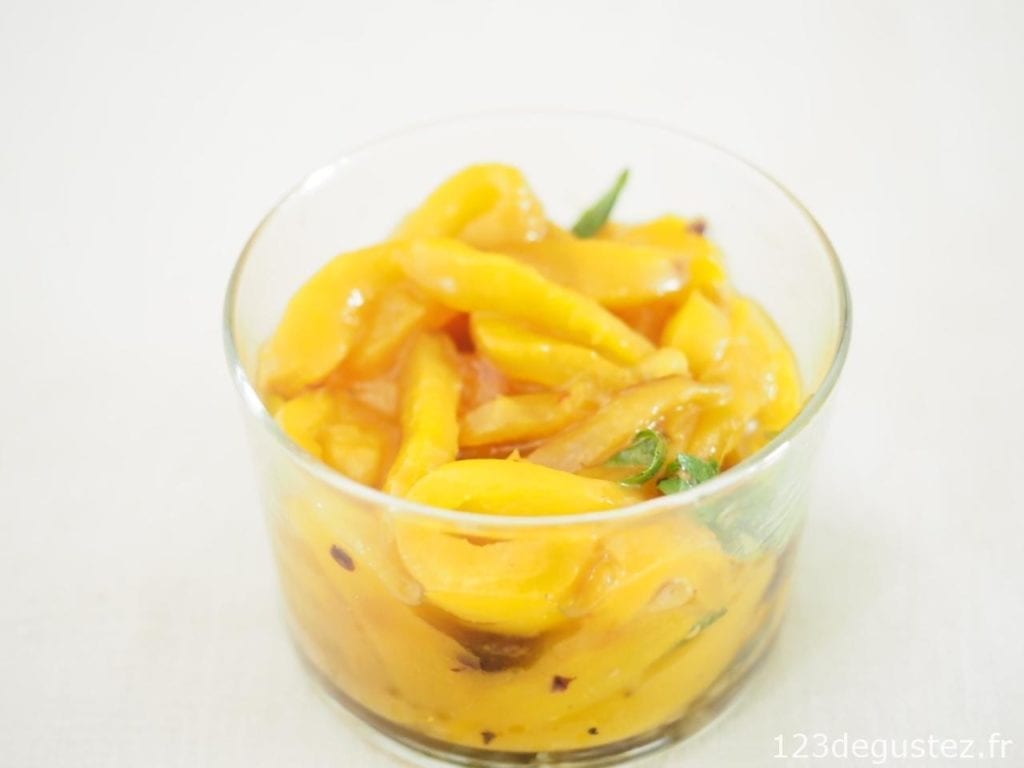 salade de poivrons jaunes marinés