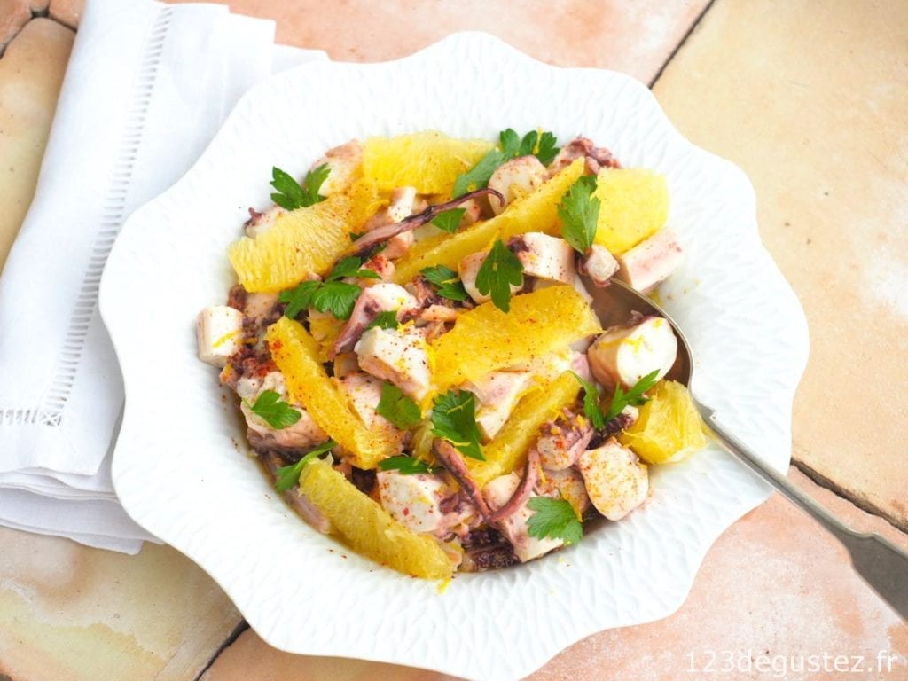 salade de poulpe à l'orange