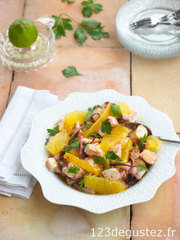 salade de poulpe mariné