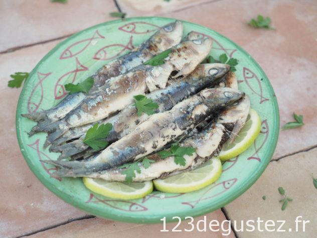 sardines marinées grillées à la plancha