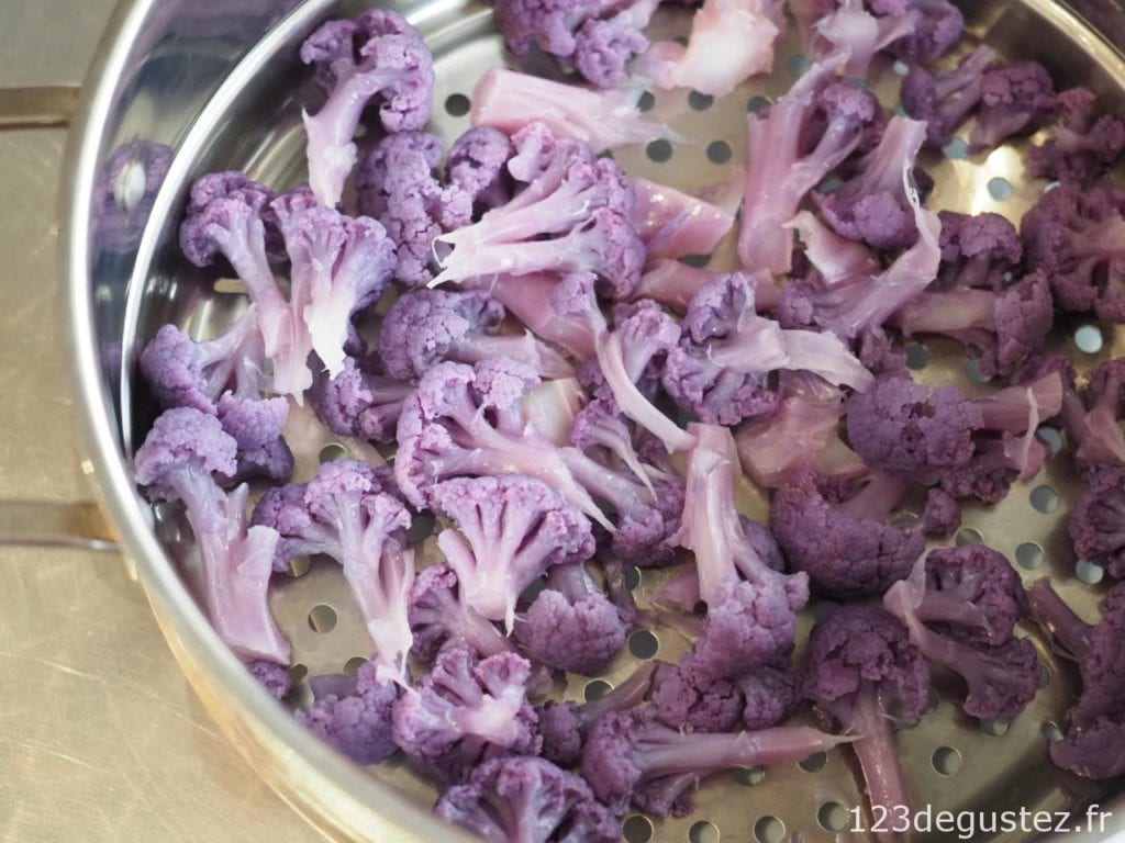 flan de chou-fleur violet