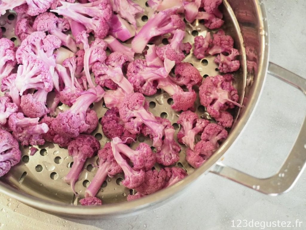 flan de chou-fleur violet