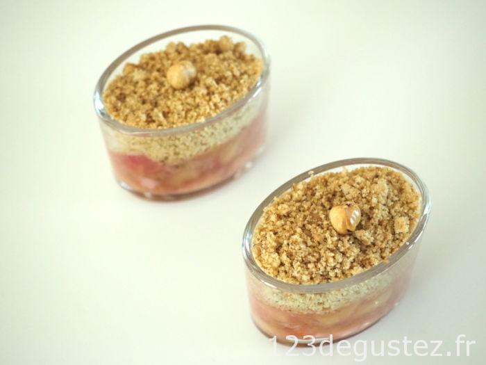 crumble de rhubarbe