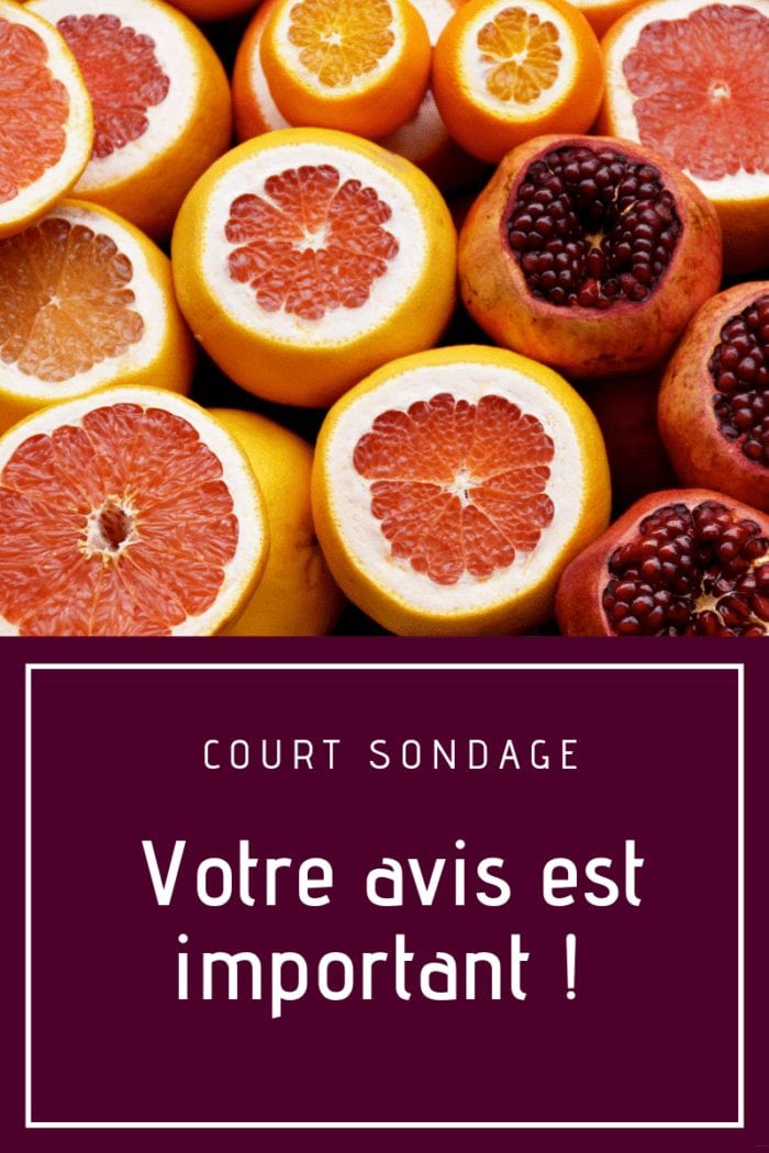 Sondage 123Dégustez