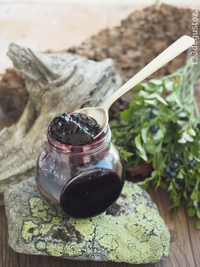 confiture de myrtille à l'agar agar