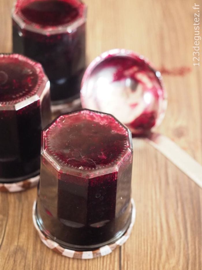 confiture de myrtille à l'agar agar