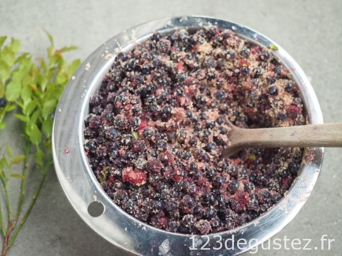 confiture de myrtille à l'agar agar