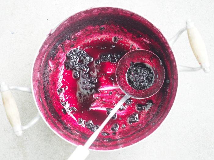 confiture de myrtille à l'agar agar