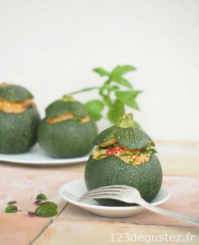 courgette ronde farcie végétarienne