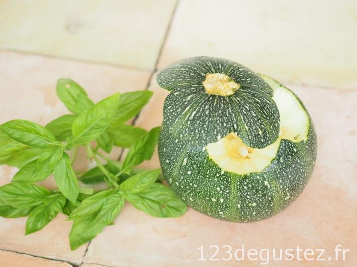 courgette ronde farcie végétarienne