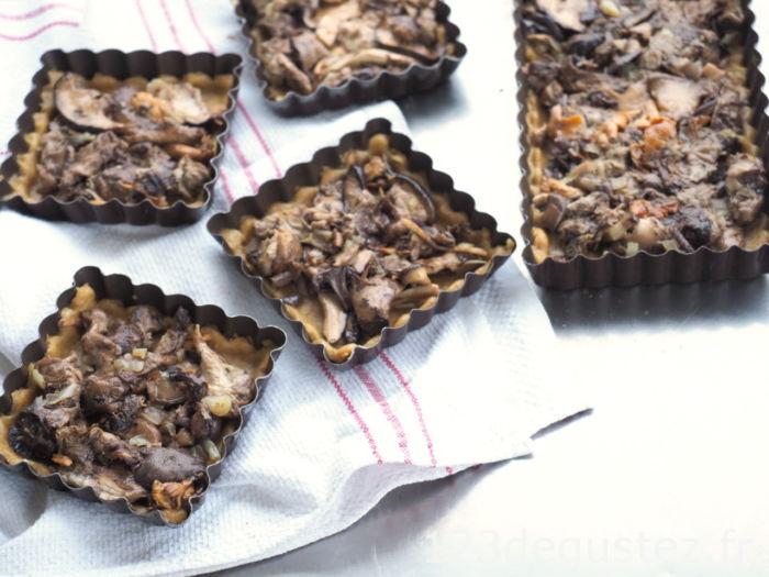 tarte aux champignons des bois