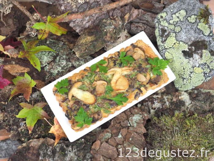 tarte aux champignons des bois