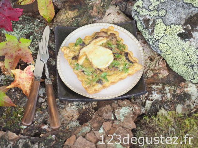 tarte aux champignons des bois