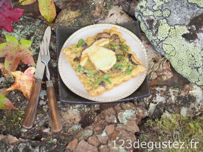 tarte aux champignons des bois