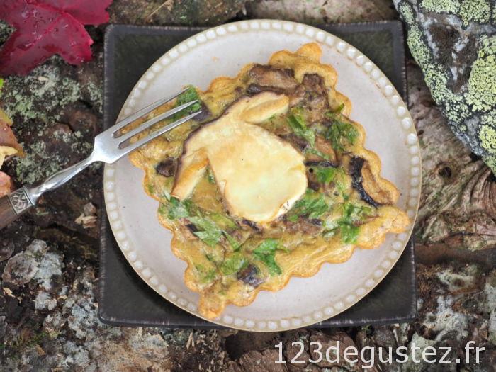 tarte aux champignons des bois