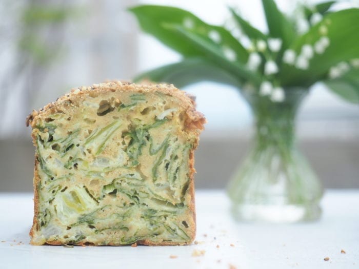 cake aux oignons nouveaux