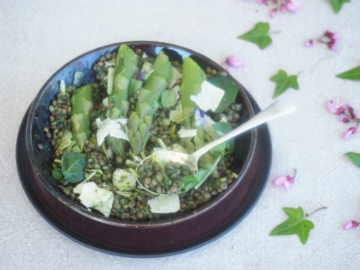 salade de lentlles au cresson