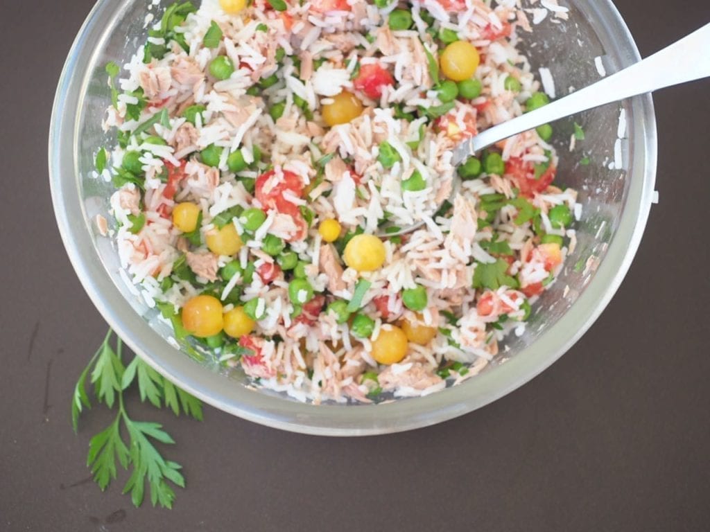 salade de riz d'été